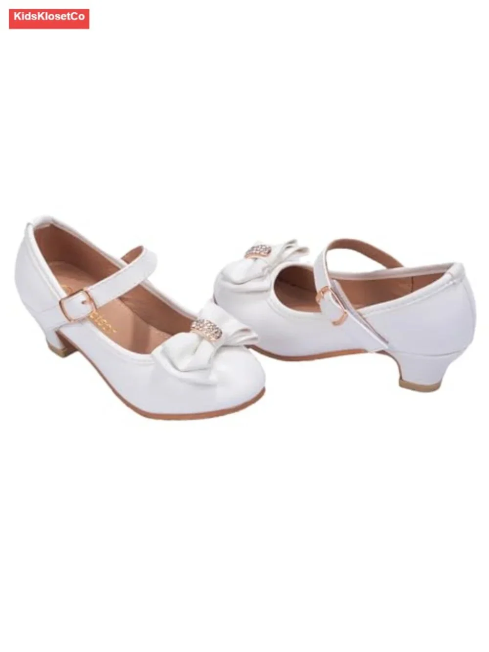 Girls Dress Shoes Low Heel Mary Jane Flats Toddler Little Kids Wedding Party PU
